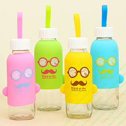 Пляшка в силіконовому чохлі Mr.Moustache, 430 мл