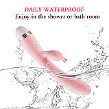 Подвійний фаллоімітатор вібратор для жінок Кролик вібратор для клітора Великий жіночий вібратор ділдо фалос, фото 9