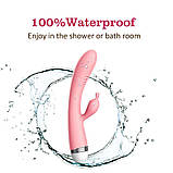 Подвійний фаллоімітатор вібратор для жінок Кролик вібратор для клітора Великий жіночий вібратор ділдо фалос, фото 8