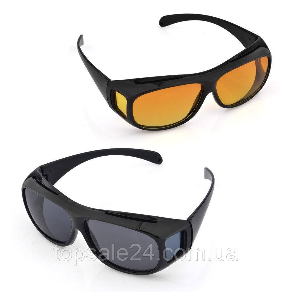 Антивідблискові окуляри HD VISION 2 штуки в наборі, від сонячних відблисків і для нічного водіння, ТС - фото 4 - id-p1282258296