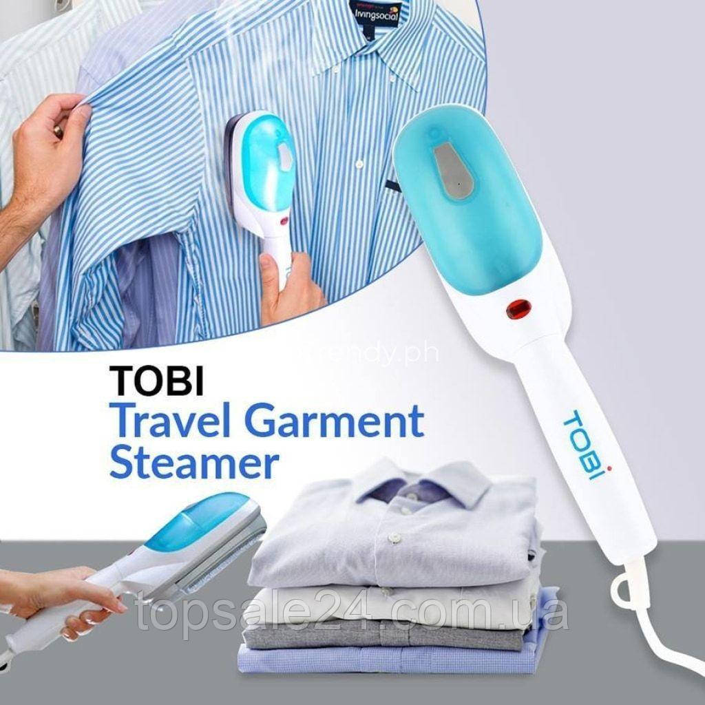 Ручний відпарювач TOBI Travel steamer, білий колір 800 Вт, відпарювач для подорожей, ТС