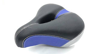 Сідло на велосипед з отвором синє