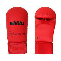 Перчатки для карате SMAI WKF (SM P101) Red без защиты большого пальца XS