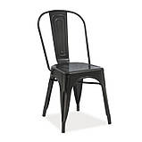 Металевий стілець Tolix чорний обідній, фото 7