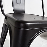 Металевий стілець Tolix чорний обідній, фото 4