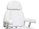Педикюрне крісло Біле з регульованою спинкою, з гідравлічним регулюванням висоти мод. 227В-2, фото 9