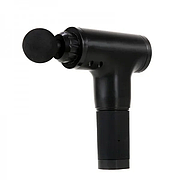 Портативний ручний антицелютний масажер Fascial Gun HF-320 для шиї спини роликовий USB 4 насадки