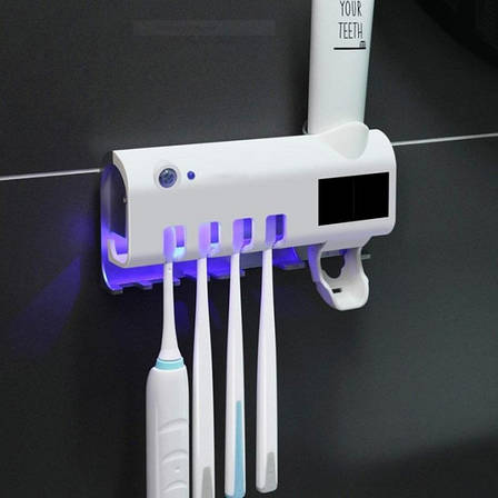 Диспенсер для зубної пасти та щітки автоматичний Toothbrush sterilizer W-020, фото 1