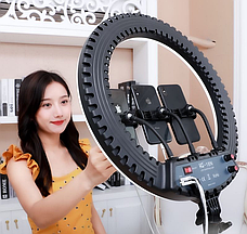 Кільцева лампа для блогера з пультом HQ 18N, фото 3