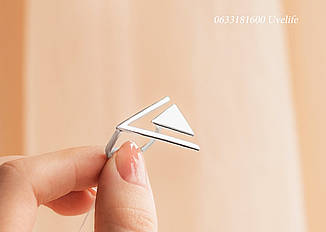 Кільце з срібла трикутник, Артикул ЛР-1200