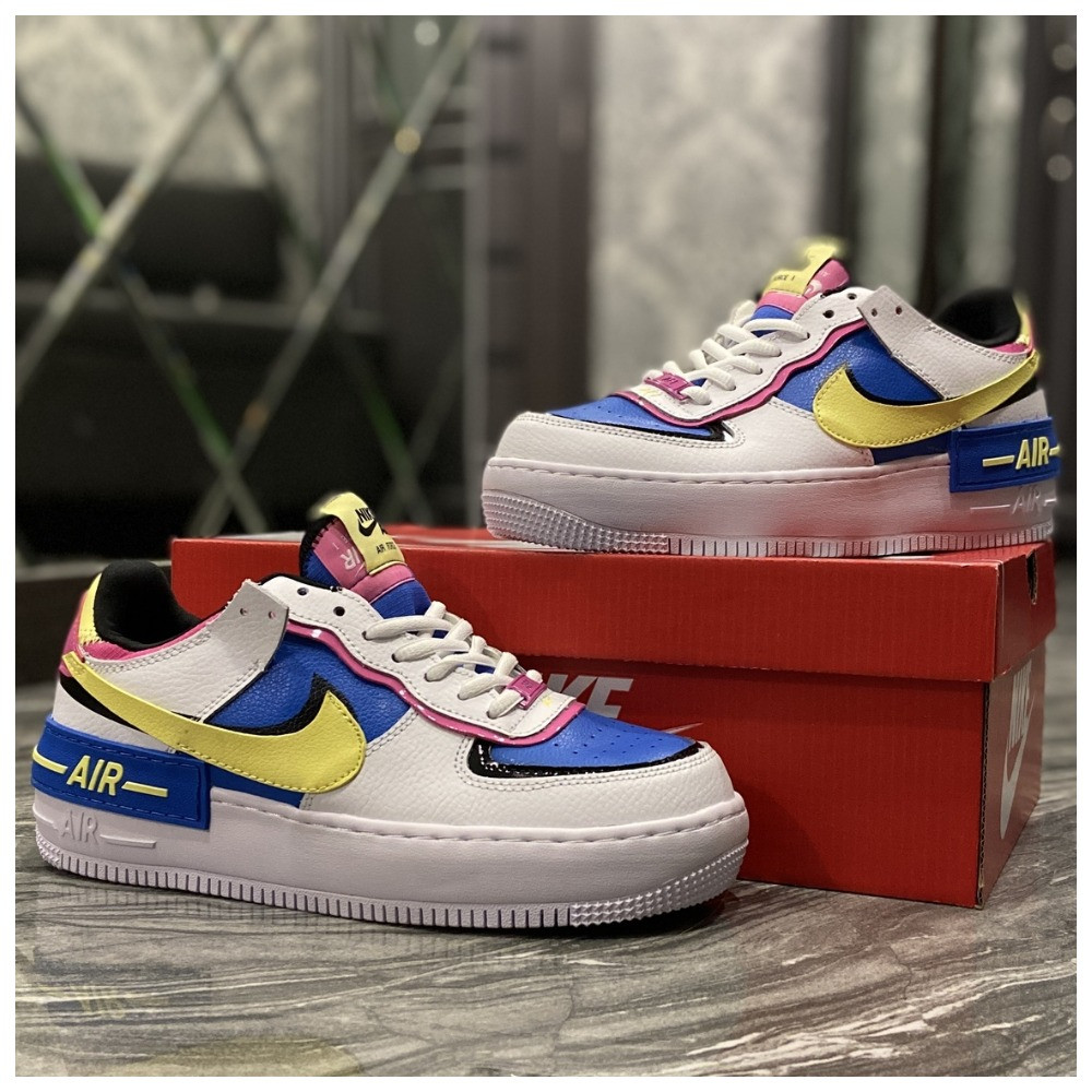Жіночі кросівки Nike Air Force Shadow White Blue, кросівки найк аір форс шадоу Nike Air Force 1 Shadow