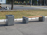 Лавочка бетонна паркова., фото 2