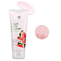 Очищаюча йогуртовая пінка з екстрактом кавуна Fruits Yogurt Foam Cleanser Watermelon Ottie 150 мл, фото 3