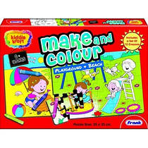 Картонний навчальний пазл "Дитячий майданчик і пляж" 23103 Frank, 2 пазли, 30 і 40 деталей, вік 3+