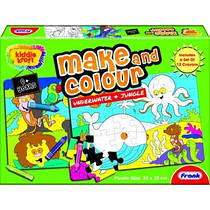 Картонний навчальний пазл "Морські тварини та джунглі" 23104 Frank, 2 пазли по 30 та 40 деталей, вік 3+