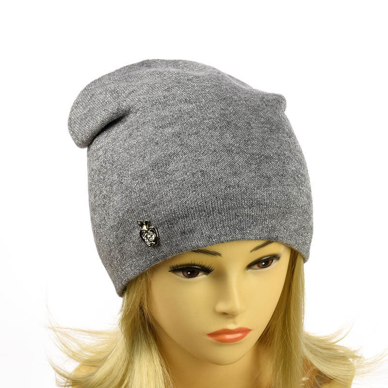 Зимова шапка з ангори з люрексом