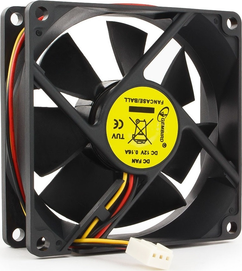 Вентилятор 80mm Gembird FANCASE/BALL 3pin, фото 1