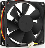 Вентилятор 80mm Gembird FANCASE/BALL 3pin, фото 2