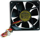 Вентилятор 80mm Gembird FANCASE/BALL 3pin, фото 4
