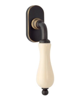 Ручка для вікна Fadex Perugia 461DK бронза матова/бежева кераміка (Італія)