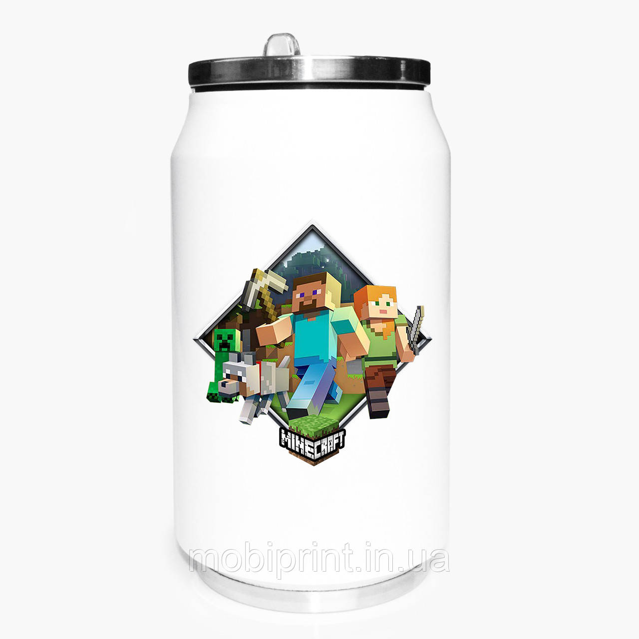 Термокружка Майнкрафт (Minecraft) термобанка з нержавіючої сталі з принтом