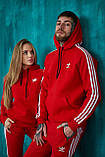 Спортивний костюм з капюшоном тепла зима Худі + штани червоний Київ, фото 7