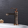 Змішувач для раковини, одноважільний, кран для ванної кімнати полірована мідь, фото 4