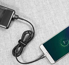 Кабель для зарядки телефона/ смартфона Baseus USB - Micro USB 1 м 2.4 А Чорний/ Сірий (CAMKLF-BG1), фото 6