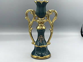 Підсвічник керамічний зелений