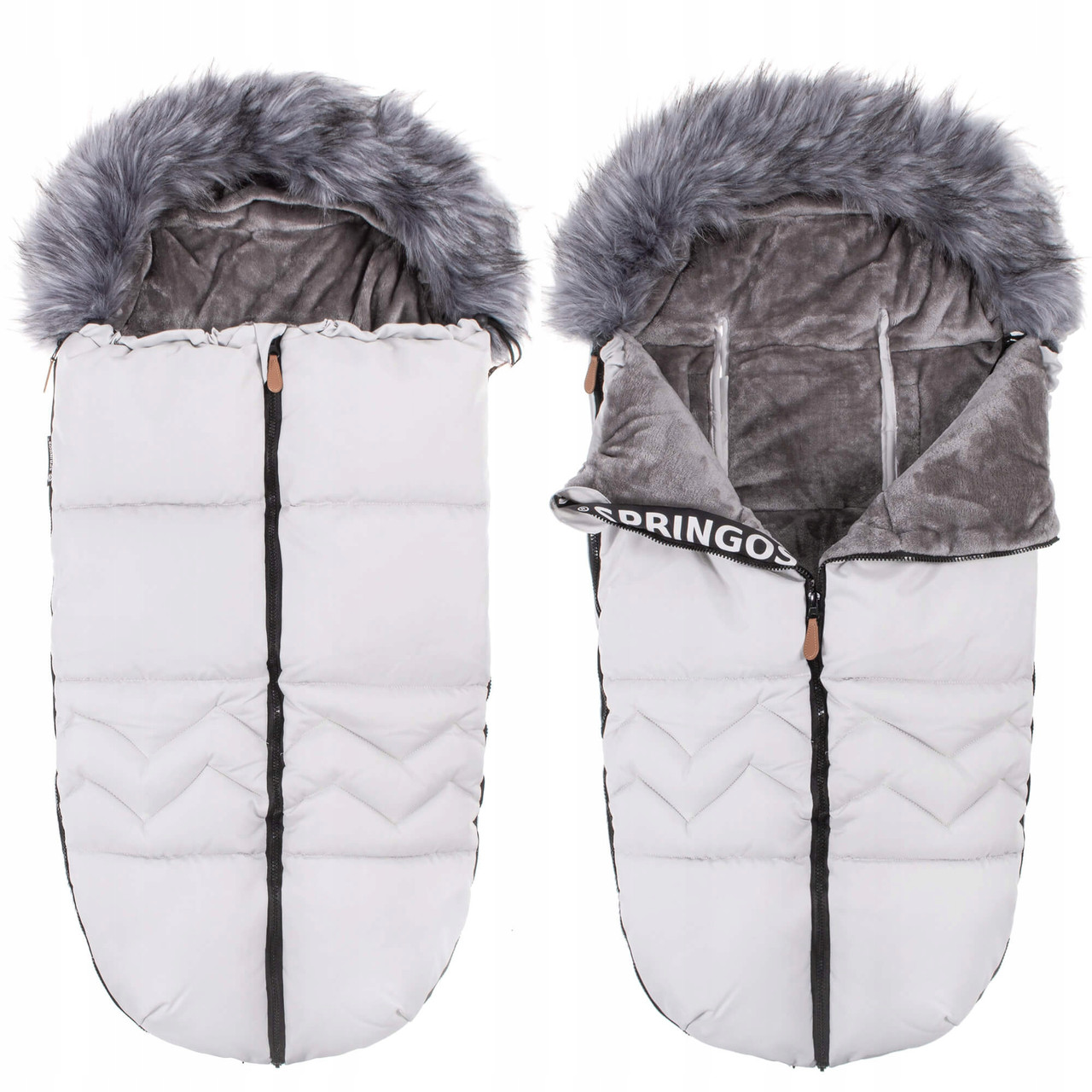 Дитячий конверт для коляски, санчат 4 в 1 Springos SB0021 White