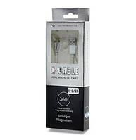 Магнітний кабель X-Cable Metal Magnetic Cable 360 Lightning - Case&Glass