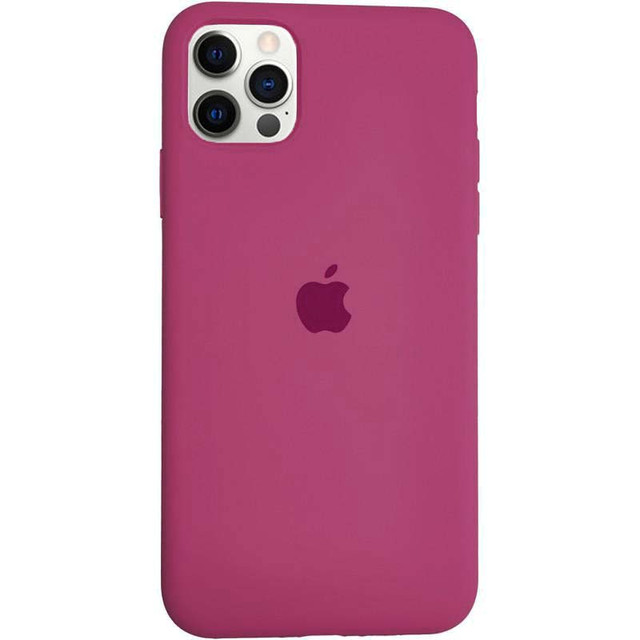 Силиконовый чехол Silicon Case для Iphone 12 Pro Max малиновый -2