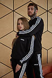 Спортивний костюм теплий Adidas Адідас світшот чорний Київ, фото 2
