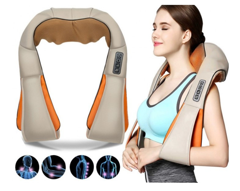Роликовий масажер для спини і шиї Massager  Kneading, фото 1