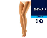 Компресійні панчохи з бавовною SIGVARIS MEDICAL COTTON 3 клас відкритий носок для жінок і чоловіків