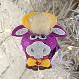 Формова скляна іграшка, символ Нового року "Щасливий бичок", фото 3