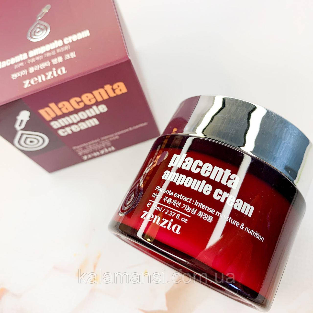 Крем для обличчя на основі плаценти Zenzia Placenta Ampoule Cream 70мл