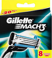 Оригінал змінні касети Gillette Mach3 Німеччина 8 штук в упаковці