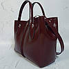 Сумка жіноча "ФОРТА" натуральна шкіра,бургунді глянець, фото 2