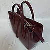 Сумка жіноча "ФОРТА" натуральна шкіра,бургунді глянець, фото 4