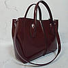 Сумка жіноча "ФОРТА" натуральна шкіра,бургунді глянець, фото 3