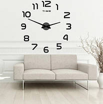 Годинники настінні DIY NEW Clock з цифрами | Настінні 3D годинник | великий годинник на стіну, фото 3