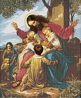 Схема для вишивки бісером "Ісус і діти"