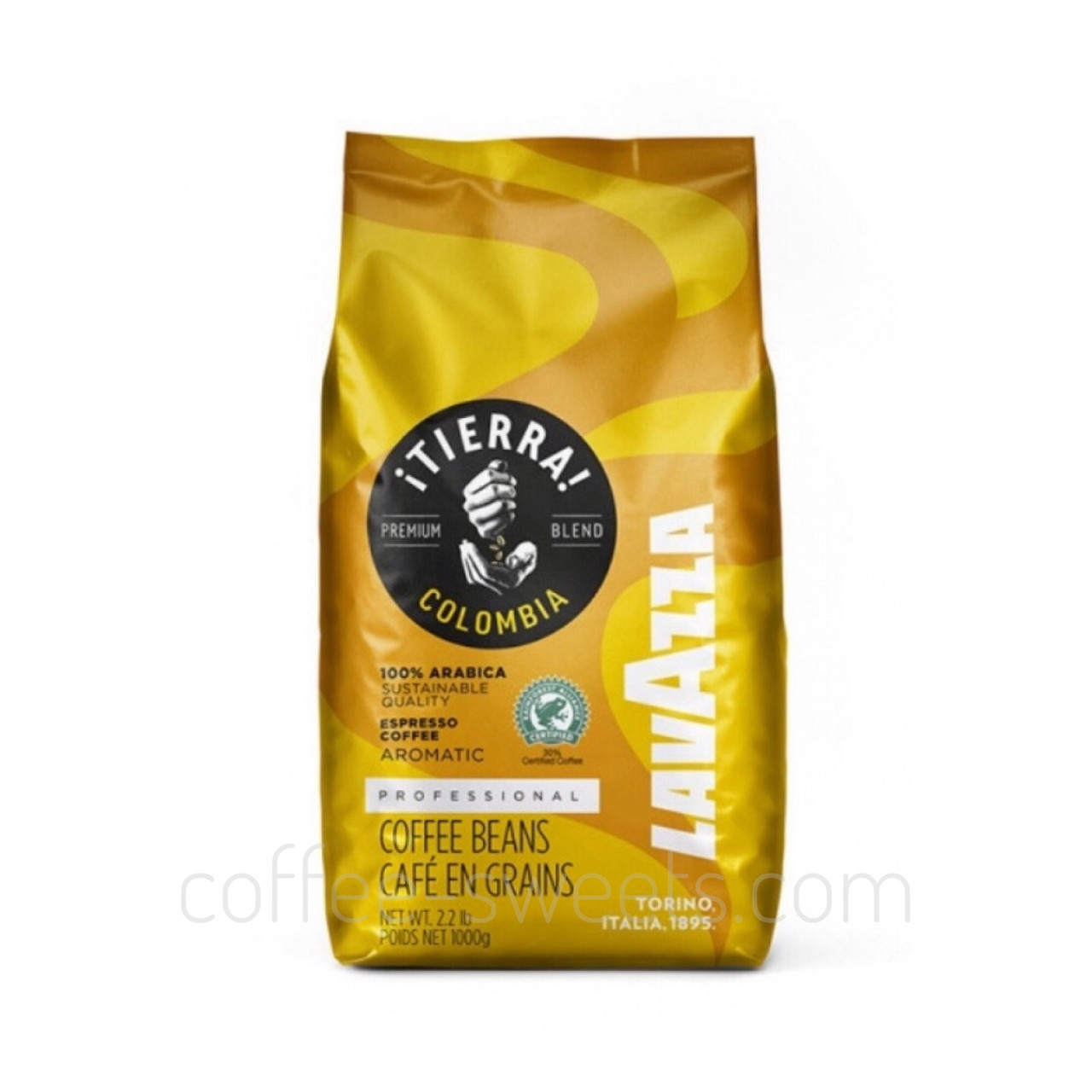 Зерновий кави Lavazza 1 кг Tierra COLOMBIA