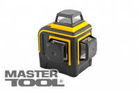 MasterTool Уровень лазерный H360+2*V360, 3 лазерные головки RED, 0.2мм/м, 10м, Li-ion, сумка, Арт.: 30-1912