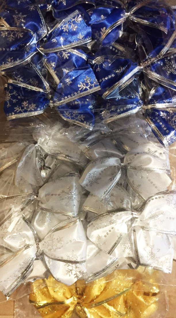 Новорічні Банти Паковання 20 шт. 10х7 см с9