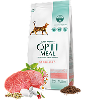 Optimeal Sterilized Adult Cat 10 кг-корм для кастрованих/стерилізованих кішок із яловичиною