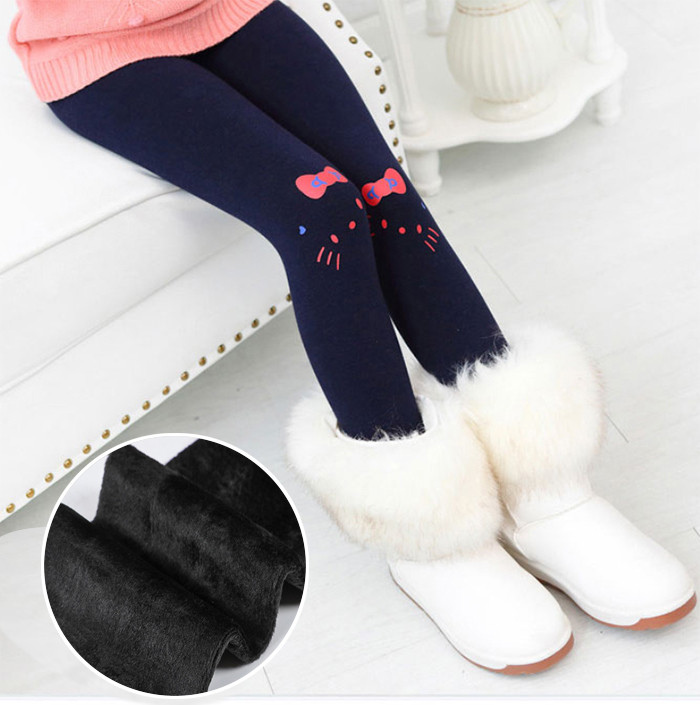 Дитячі лосини на хутрі "Hello Kitty" (сині), зріст 85-140см, фото 1