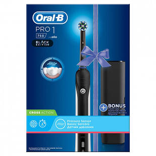 Електрична зубна щітка ORAL-B Braun Pro 750 Black (4210201219224)
