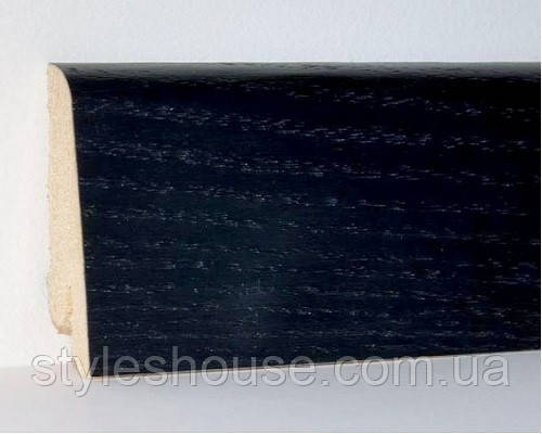 Шпонований плінтус "Кluchuk", колекція Євро, Дуб Чорний, 18х60х2400 мм, ар. KLE60-16